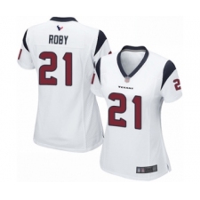 Women's Houston Texans #21 Bradley Roby Game White Football Jersey