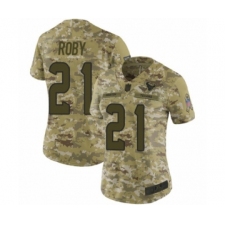 Women's Houston Texans #21 Bradley Roby Limited Camo 2018 Salute to Service Football Jersey