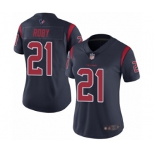Women's Houston Texans #21 Bradley Roby Limited Navy Blue Rush Vapor Untouchable Football Jersey