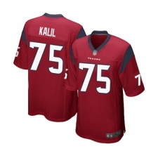 Men's Houston Texans #75 Matt Kalil Game Red Alternate Football Jersey