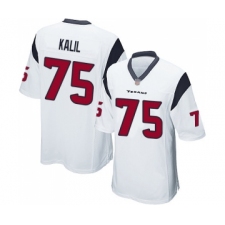 Men's Houston Texans #75 Matt Kalil Game White Football Jersey