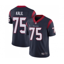 Men's Houston Texans #75 Matt Kalil Navy Blue Team Color Vapor Untouchable Limited Player Football Jersey