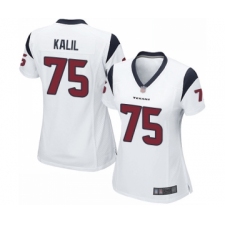 Women's Houston Texans #75 Matt Kalil Game White Football Jersey