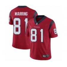 Men's Houston Texans #81 Kahale Warring Red Alternate Vapor Untouchable Limited Player Football Jersey