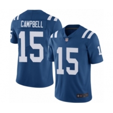 Men's Indianapolis Colts #15 Parris Campbell Royal Blue Team Color Vapor Untouchable Limited Player Football Jersey