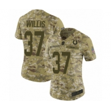 Women's Indianapolis Colts #37 Khari Willis Limited Camo 2018 Salute to Service Football Jersey
