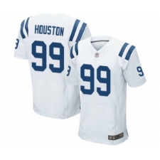 Men's Indianapolis Colts #99 Justin Houston Elite White Football Jersey