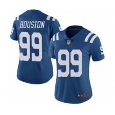 Women's Indianapolis Colts #99 Justin Houston Limited Royal Blue Rush Vapor Untouchable Football Jersey