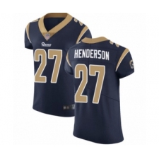 Men's Los Angeles Rams #27 Darrell Henderson Navy Blue Team Color Vapor Untouchable Elite Player Football Jersey
