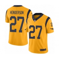 Youth Los Angeles Rams #27 Darrell Henderson Limited Gold Rush Vapor Untouchable Football Jersey