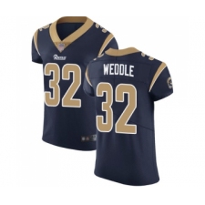 Men's Los Angeles Rams #32 Eric Weddle Navy Blue Team Color Vapor Untouchable Elite Player Football Jersey