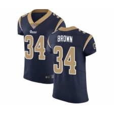 Men's Los Angeles Rams #34 Malcolm Brown Navy Blue Team Color Vapor Untouchable Elite Player Football Jersey