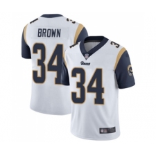 Men's Los Angeles Rams #34 Malcolm Brown White Vapor Untouchable Limited Player Football Jersey