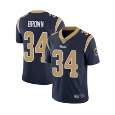 Youth Los Angeles Rams #34 Malcolm Brown Navy Blue Team Color Vapor Untouchable Limited Player Football Jersey
