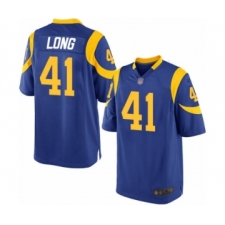 Men's Los Angeles Rams #41 David Long Game Royal Blue Alternate Football Jersey