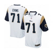 Men's Los Angeles Rams #71 Bobby Evans Game White Football Jersey