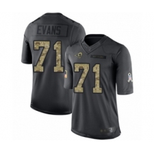 Men's Los Angeles Rams #71 Bobby Evans Limited Black 2016 Salute to Service Football Jersey
