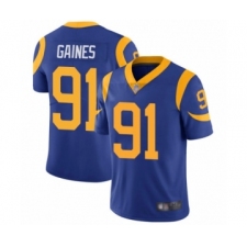 Men's Los Angeles Rams #91 Greg Gaines Royal Blue Alternate Vapor Untouchable Limited Player Football Jersey