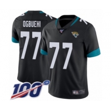 Men's Jacksonville Jaguars #77 Cedric Ogbuehi Black Team Color Vapor Untouchable Limited Player 100th Season Football Jersey