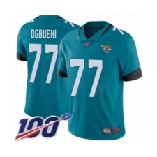 Men's Jacksonville Jaguars #77 Cedric Ogbuehi Teal Green Alternate Vapor Untouchable Limited Player 100th Season Football Jersey