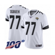 Men's Jacksonville Jaguars #77 Cedric Ogbuehi White Vapor Untouchable Limited Player 100th Season Football Jersey