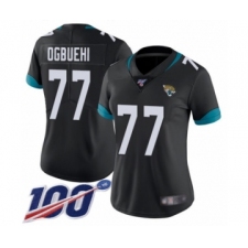 Women's Jacksonville Jaguars #77 Cedric Ogbuehi Black Team Color Vapor Untouchable Limited Player 100th Season Football Jersey