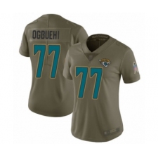 Women's Jacksonville Jaguars #77 Cedric Ogbuehi Limited Olive 2017 Salute to Service Football Jersey