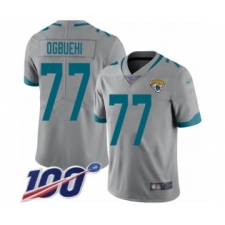 Youth Jacksonville Jaguars #77 Cedric Ogbuehi Silver Inverted Legend Limited 100th Season Football Jersey