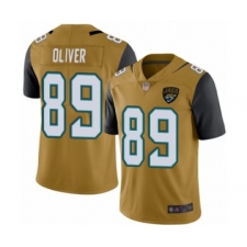 Men's Jacksonville Jaguars #89 Josh Oliver Limited Gold Rush Vapor Untouchable Football Jersey