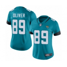 Women's Jacksonville Jaguars #89 Josh Oliver Teal Green Alternate Vapor Untouchable Limited Player Football Jersey