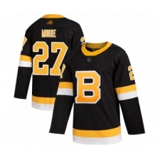 Men's Boston Bruins #27 John Moore Authentic Black Alternate Hockey Jersey