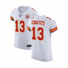 Men's Kansas City Chiefs #13 Sammie Coates White Vapor Untouchable Elite Player Football Jersey
