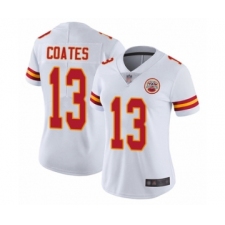 Women's Kansas City Chiefs #13 Sammie Coates White Vapor Untouchable Elite Player Football Jersey