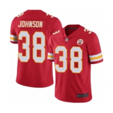 Youth Kansas City Chiefs #38 Dontae Johnson Red Team Color Vapor Untouchable Limited Player Football Jersey