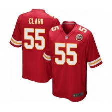 Men's Kansas City Chiefs #55 Frank Clark Game Red Team Color Football Jersey