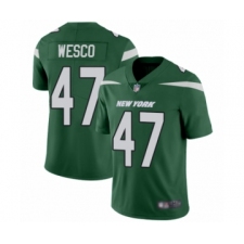 Youth New York Jets #47 Trevon Wesco Green Team Color Vapor Untouchable Limited Player Football Jersey