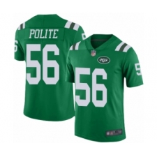 Men's New York Jets #56 Jachai Polite Elite Green Rush Vapor Untouchable Football Jersey