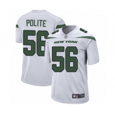 Men's New York Jets #56 Jachai Polite Game White Football Jersey