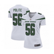 Women's New York Jets #56 Jachai Polite Game White Football Jersey