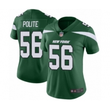 Women's New York Jets #56 Jachai Polite Green Team Color Vapor Untouchable Limited Player Football Jersey