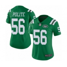 Women's New York Jets #56 Jachai Polite Limited Green Rush Vapor Untouchable Football Jersey