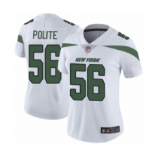Women's New York Jets #56 Jachai Polite White Vapor Untouchable Limited Player Football Jersey