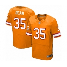 Men's Tampa Bay Buccaneers #35 Jamel Dean Elite Orange Glaze Alternate Football Jersey
