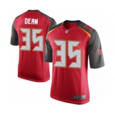 Men's Tampa Bay Buccaneers #35 Jamel Dean Game Red Team Color Football Jersey
