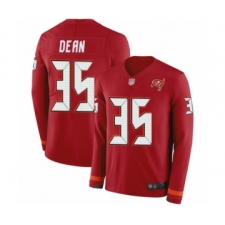 Men's Tampa Bay Buccaneers #35 Jamel Dean Limited Red Therma Long Sleeve Football Jersey