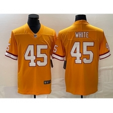 Men's Nike Tampa Bay Buccaneers #45 Devin White Yellow Limited Stitched Throwback Jersey