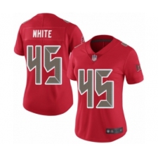 Women's Tampa Bay Buccaneers #45 Devin White Limited Red Rush Vapor Untouchable Football Jersey