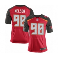 Men's Tampa Bay Buccaneers #98 Anthony Nelson Elite Red Team Color Football Jersey