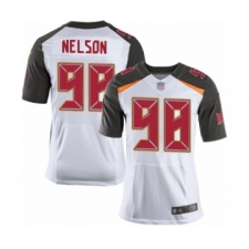 Men's Tampa Bay Buccaneers #98 Anthony Nelson Elite White Football Jersey
