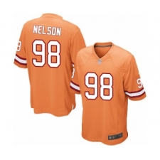 Youth Tampa Bay Buccaneers #98 Anthony Nelson Limited Orange Glaze Alternate Football Jersey